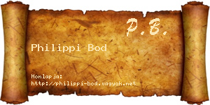 Philippi Bod névjegykártya